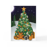 Gay Bears Christmas Tree Greeting Card