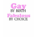 GAY BY BIRTH. FABULOUS BY CHOICE. t-shirts
