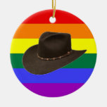 Gay Cowboy Pride Ornament