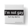 Gay Dad Square Pinback Buttons