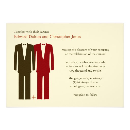 Gay Do the Math Light Autumn Invitations
