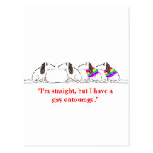 Gay Dog Cartoon #3 Post Card
