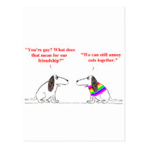 Gay Dog Cartoon 45 Post Card