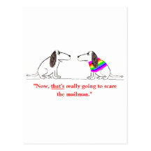 Gay Dog Cartoon #5 Postcards