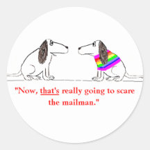 Gay Dog Cartoon #5 Stickers