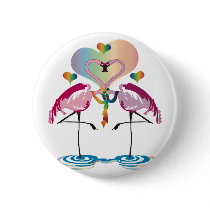 Gay Flamingos Buttons