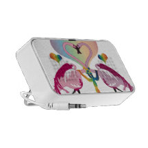 Gay Flamingos Doodle Speaker