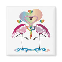 Gay Flamingos Magnets