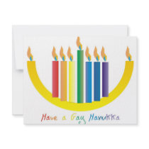 Gay Hanukka Personalized Announcement