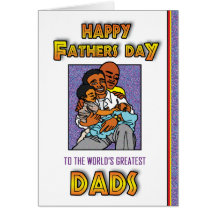 Gay - Happy Fathers Day - 2 Dads Greeting Cards