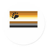 Gay Humour bear pride flag stickers