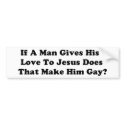 Gay Jesus bumper stickers