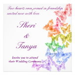 Gay Lasbian Rainbow Wedding Ceremony Invitation