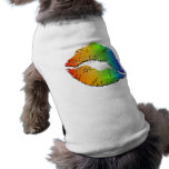 Gay - Lesbian Pride Lips Dog Shirts pet clothing