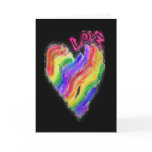 Gay Lesbian Rainbow Heart "Love" cards