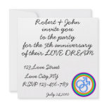 Gay Love Anniversary Invitation Template