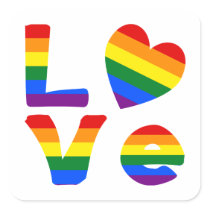 Gay Love Rainbow Sticker