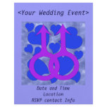 Gay Male Marriage Hearts flyers