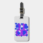 Gay Male Marriage Hearts Travel Bag Tags
