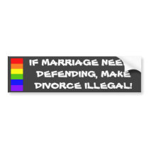 Gay Marriage Bumper Sticker