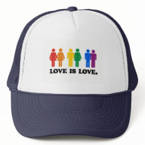 GAY MARRIAGE FLAG TRUCKER HAT