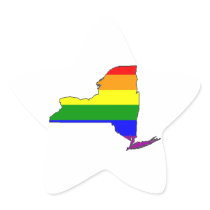 Gay Marriage for New York Star Stickers