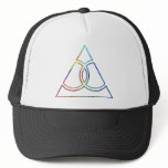 Gay Marriage Rainbow Wedding Rings Triangle hats