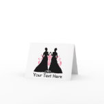 Gay Marriage Two Brides Pink Cards