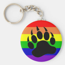 Gay Pride Bear Paw Key Chains