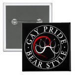 Gay Pride Bear Style Pins