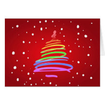 Gay Pride Christmas Tree Greeting Cards