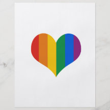 Gay Pride Heart Full Color Flyer