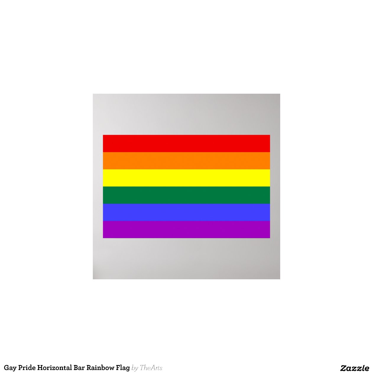 Gay Pride Horizontal Bar Rainbow Flag Print Zazzle