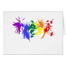 Gay Pride Paint Greeting Cards