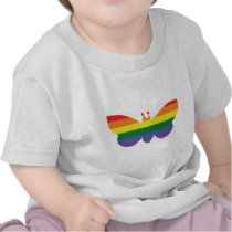 Gay Pride Rainbow Butterfly T Shirt