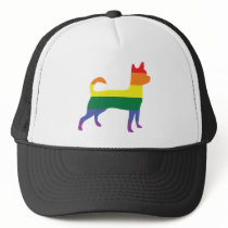 Gay Pride Rainbow Chihuahua Mesh Hats