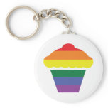 Gay Pride Rainbow Cupcake Key Chain