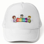 Gay Pride Rainbow Freedom Banner Hats