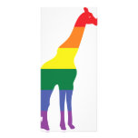Gay Pride Rainbow Giraffe rack cards