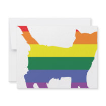 Gay Pride Rainbow Kitten Invite