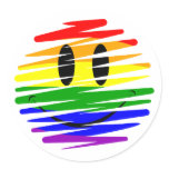 Gay Pride Smiley Sticker