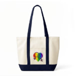 Gay Pride Tote Bag Rainbow Love Shopping Bag