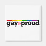 Gay&proud White Magnet