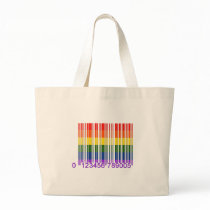 Gay Rainbow Barcode 1 Tote Bags