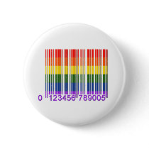 Gay Rainbow Barcode 1 Pinback Button
