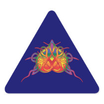 Gay Rainbow Tribal Heart Stickers