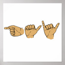 Gay Sign Language .png Print