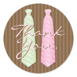 Gay Wedding Neck Tie Thank You stickers