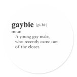 GAYBIE ROUND STICKERS