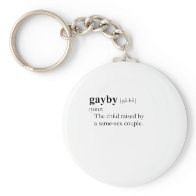 GAYBY (definition) Keychain by gay_pride